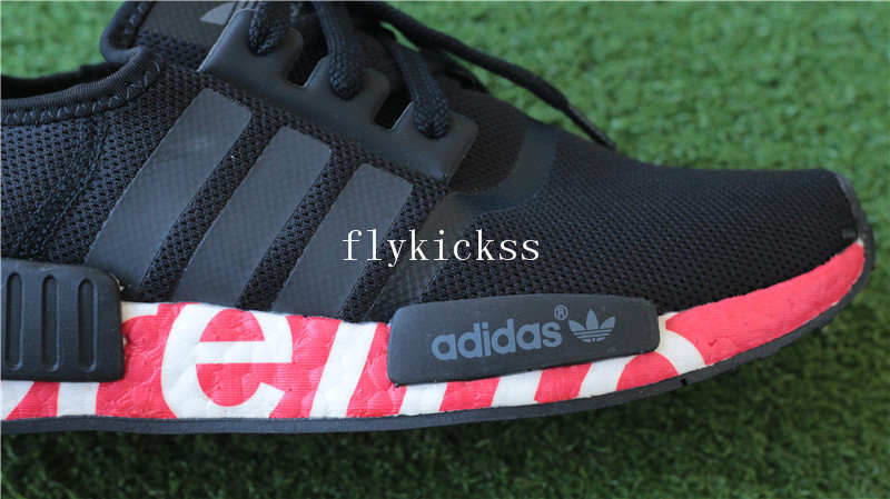 Supreme x Adidas NMD R1 Black Real Boost